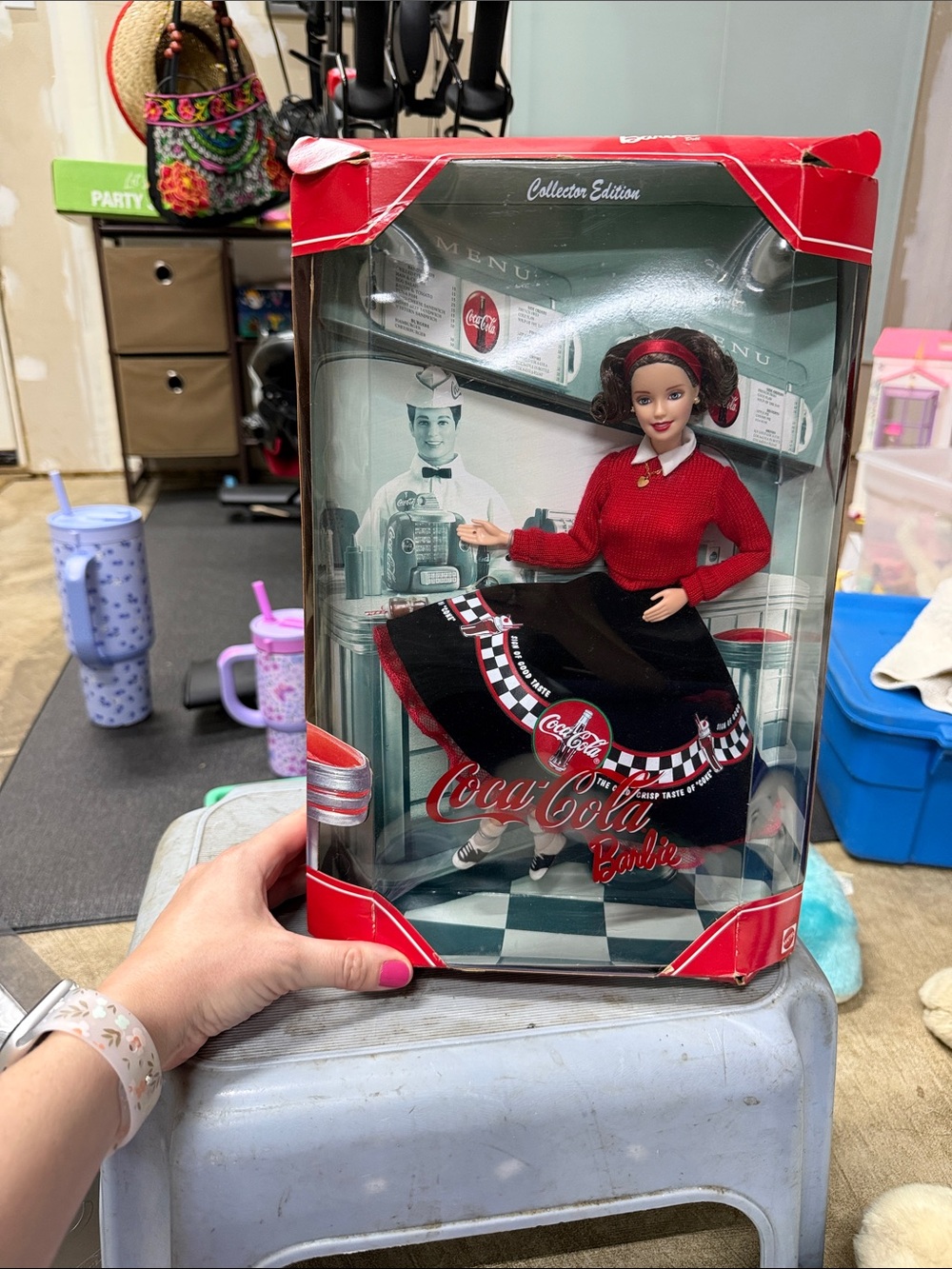 Coca-Cola Barbie Doll in Red Sweater & Black Skirt